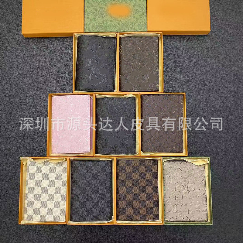 Factory Wholesale Passport Card Holder L Model Vintage Pattern 80% off Wallet High-Quality Leather Brand Id Holder in Stock