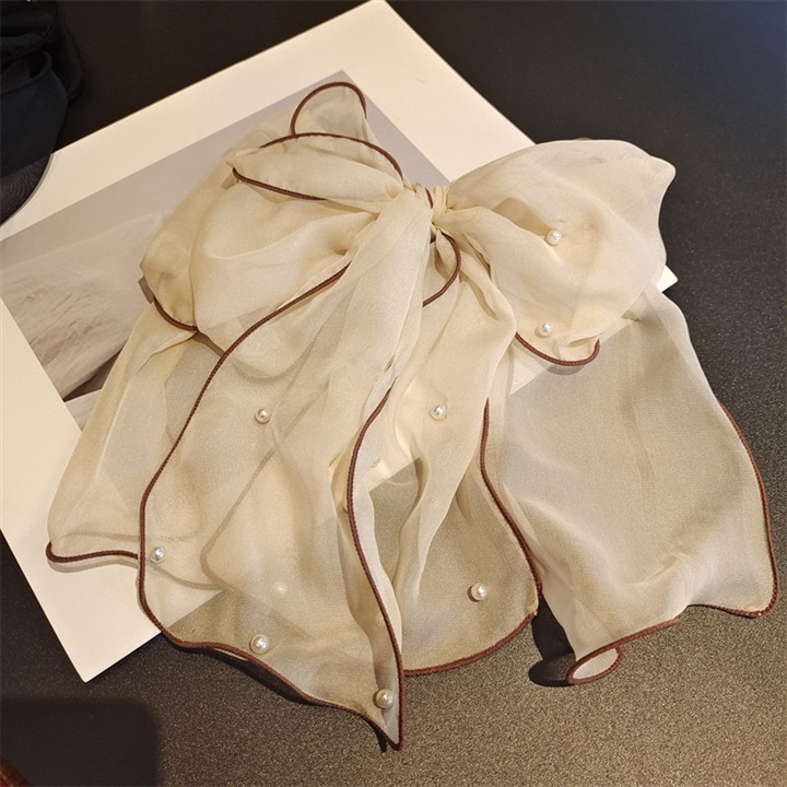 52g Weight Hair Clip Hair Accessories Type 1 Piece Quantity Sweet Bow Knot Silk Yarn Hair Clip