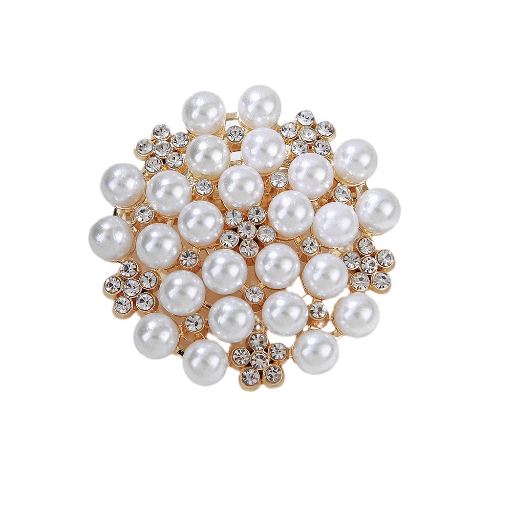 Koreaanse mode milieuvriendelijke legering vol strass parel camelia pin vrouwelijke corsage kleding accessoires sieraden_voghion.com