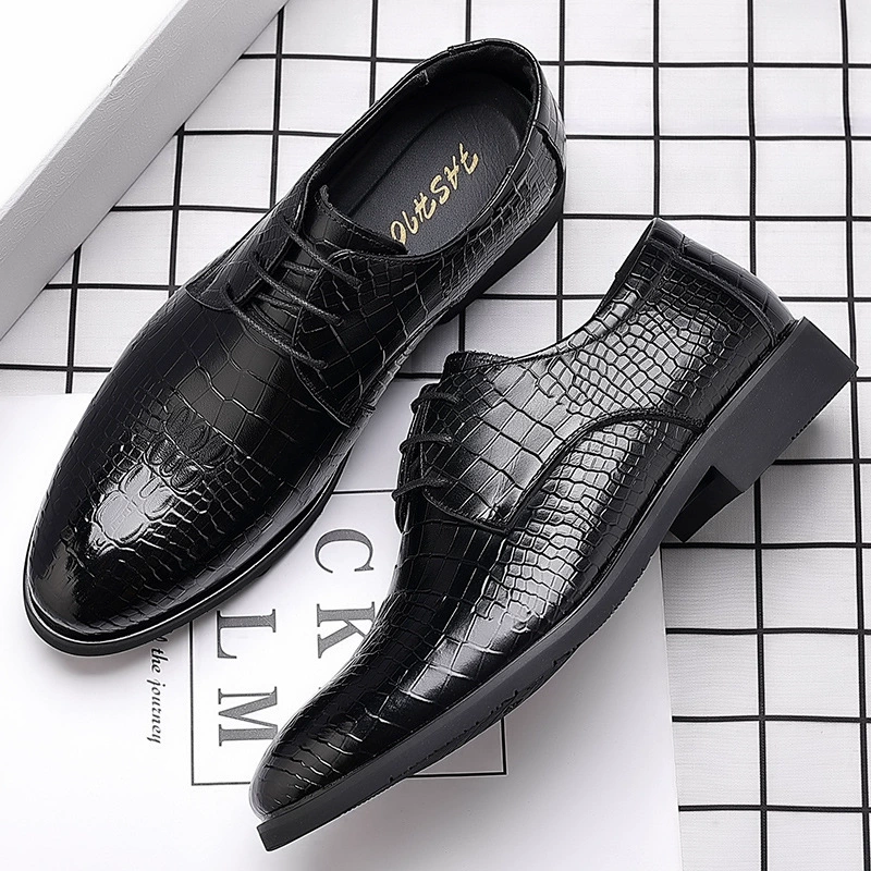 Новые кожаные туфли, мужское Деловое платье из натуральной кожи, Мужская молодежная черная модная повседневная мужская обувь на мягкой подошве, свадебные туфли для жениха