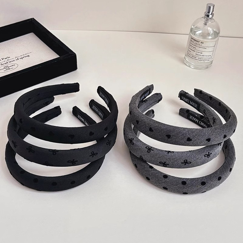 2024 nuevo retro simple alta sensación de arco de cabello gris para mujeres lavado de cara cabeza de cabello temperamento craneal alto clip para el cabello