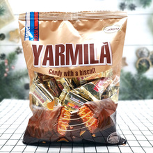 俄罗斯进口糖果阿孔特亚米拉巧克力味夹心糖450g独立包装