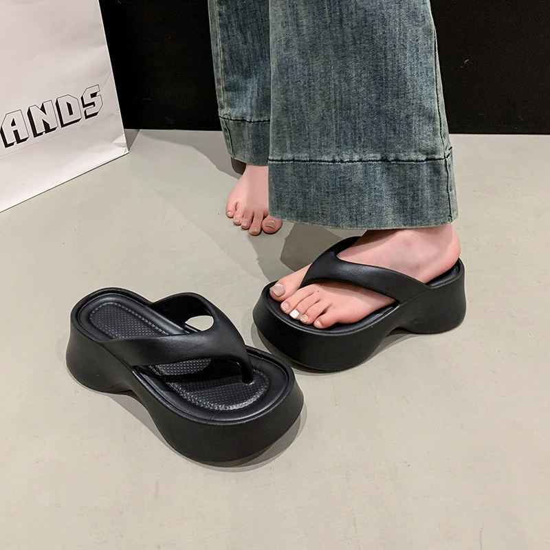 Flip flops, slippers, deodorized high fashionable footwear platform, soft sole
