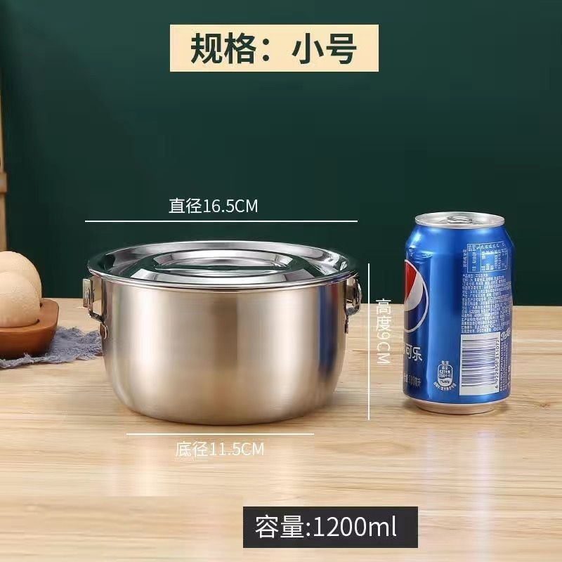 蓋付き極厚ステンレス鋼オイル盆地、食品グレードのラードタンク、高温耐性キッチン家庭用オイル貯蔵タンク、業務用調味料盆地|undefined