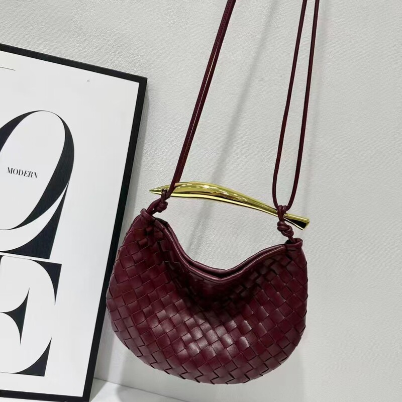 Foreign Trade Niche Sardine Handmade Bv Woven Bag Hand-Carrying Dumpling Bag Casual Foreign Trade Satchel Shoulder Crossbody Bag Foreign Trade Niche Sardine Handmade Bv Woven Bag Hand-Carrying Dumpling Bag Casual Foreign Trade Satchel Shoulder Crossbody Bag