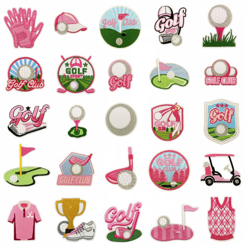 New Cartoon Pink Golf Ball Embroidery Cloth Patch Sports Series Clothing Accessories Embroidered Patch Patch Ready for Sale New Cartoon Pink Golf Ball Embroidery Cloth Patch Sports Series Clothing Accessories Embroidered Patch Patch Ready for Sale