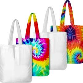 纯棉扎染空白手提帆布袋学生手绘单肩包礼品包装定制logo托特