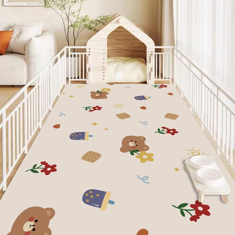 防水・防尿PVCペットフロアマット、犬専用滑り止め・汚れ防止マット、猫用ロングマット、洗濯不要の耐摩耗カーペット|undefined