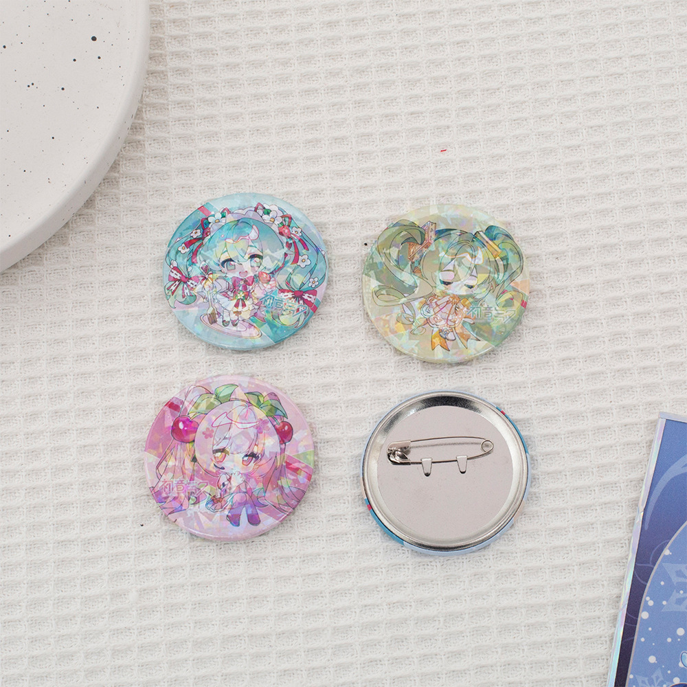 【Woxiao】Hatsune Miku Laser Blaster Pin Cherry Blossom Future Sleeping Beauty Future Big Eared Dog Future Accessories