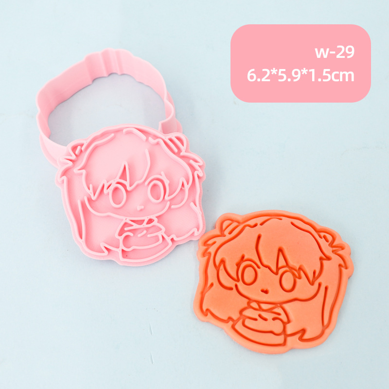 Anime Asuka Q versión novato horneado creativo EVA Neon Genesis Evangelion lindo molde de corte de fondant periférico image 20