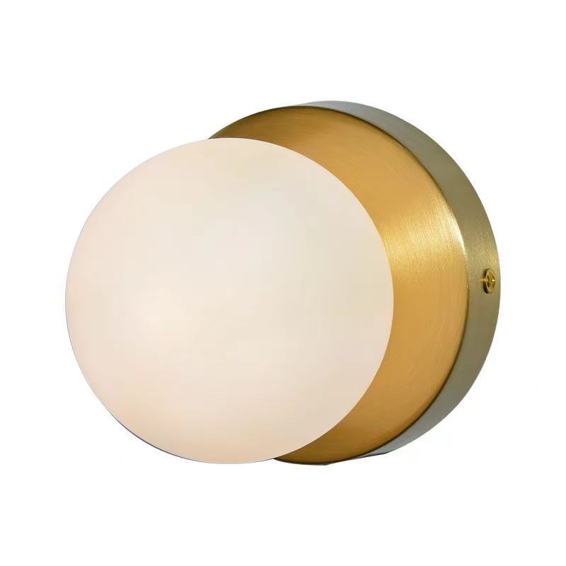 lámpara de pared esférica de vidrio medieval moderna minimalista lámpara de pared de fondo de dormitorio escalera nórdica minimalista pasillo lámpara de pasillo
