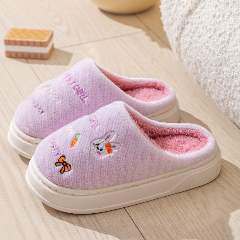 Otoño y invierno zapatillas de algodón para niños y niñas bebés en el hogar infantil invierno zapatillas de lana para niños padres e hijos mayores