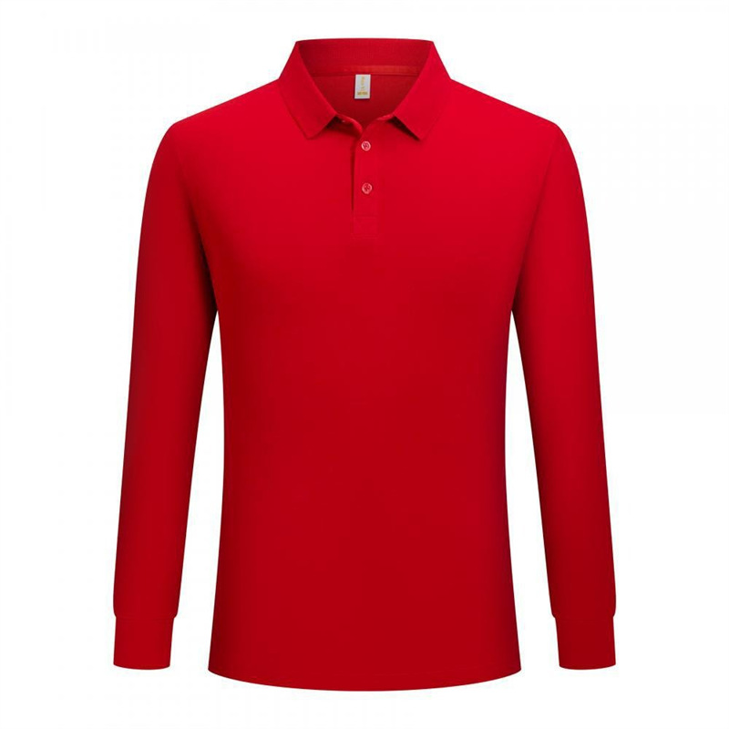 Primavera y otoño transfronterizos polo, ropa de trabajo de manga larga, logotipo impreso personalizado, camiseta de bordado, camiseta de comercio exterior, camiseta de publicidad para hombres y mujeres