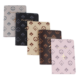 Classic Presbyopic Leather Print 80% off Portable Travel Document Storage Bag Passport Holder Card Holder Passport Book Protective Cover