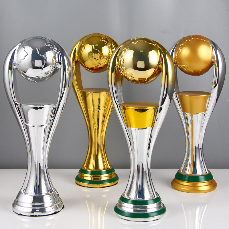 Nuevo trofeo de la tierra de Arabia Saudita trofeo modelo de trofeo de campeón de fútbol trofeo de fans recuerdos trofeo de resina