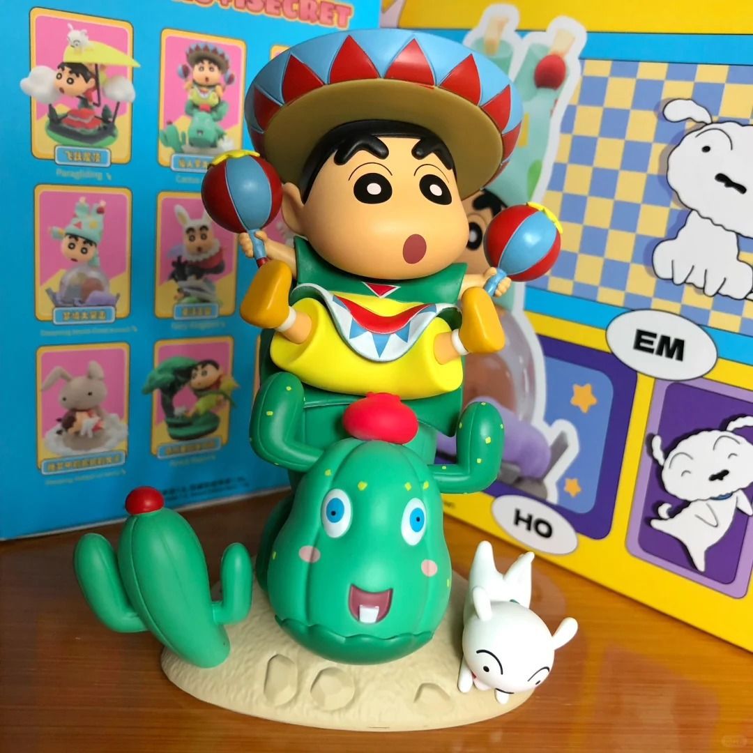 Figura coleccionable de Crayon Shin-chan, serie clásica de caja sorpresa, muñeco decorativo de escritorio, regalo creativo