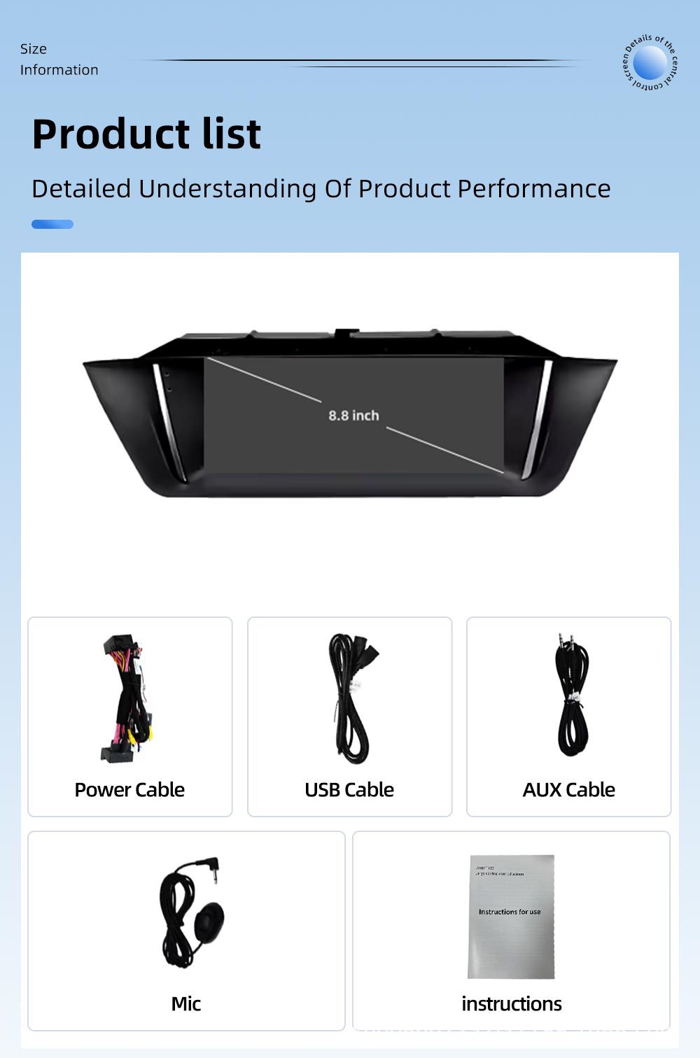 Suitable for Bmw X1 E84 8.8inch Android Car Multimedia Gps Navigator with Integrated Reversing Camera