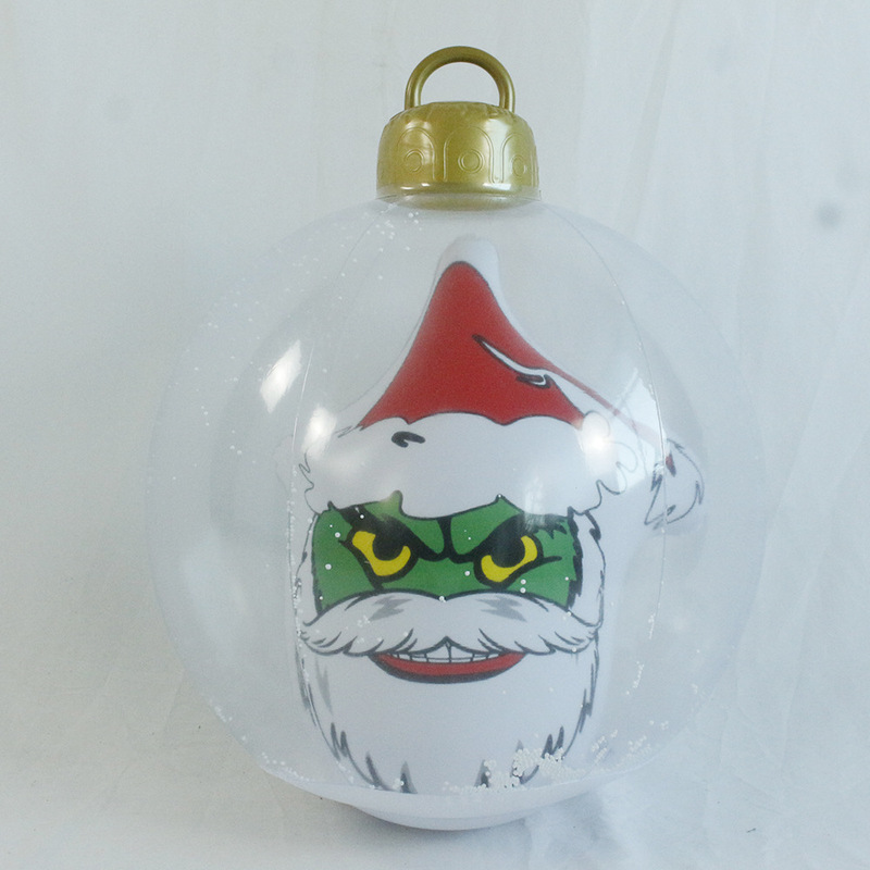 国境を越えた新しいクリスマス装飾品祝日屋外庭園配置漫画透明PVCインフレータブルクリスマスボール|undefined