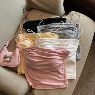 [1292 People Shipped Within 10 Hours] Camisole Women's Summer Inner Integrated Bra with Outer Tube Top and Breast Pads