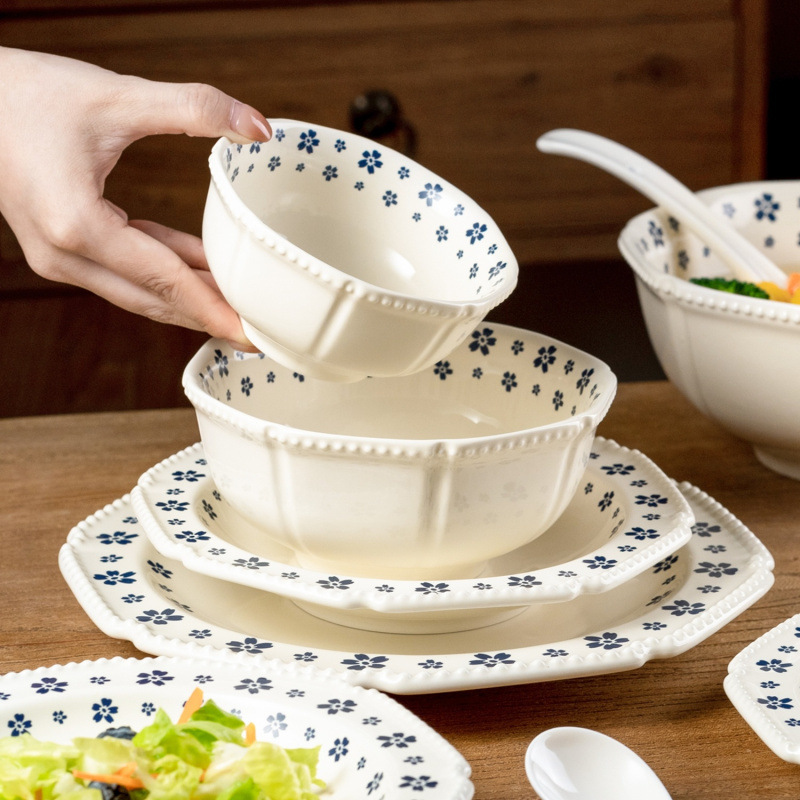 Japanese Rice Bowl Household 2024 New Rice Bowl Particularly Beautiful Bowl Simple Dishes Bowl Eating Bowl Small Bowl