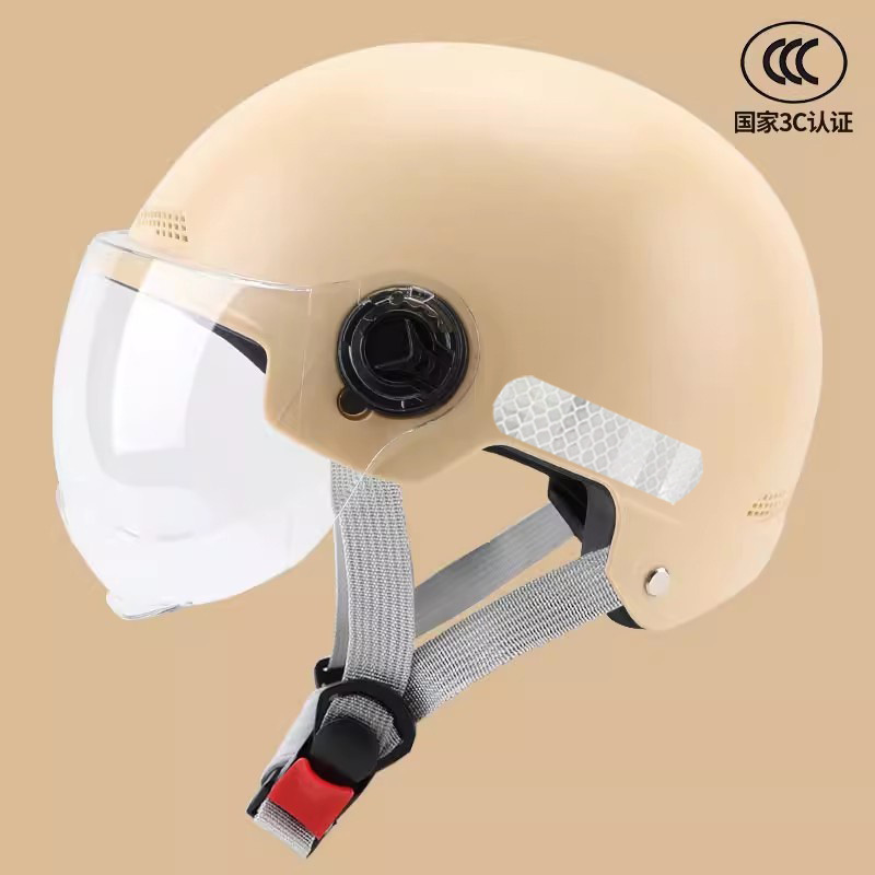 New National Standard 3C Certified Electric Vehicle Helmet for Women, Summer Sun Protection Half Helmet for Electric Motorcycles, Men's All-Season Safety Helmet
