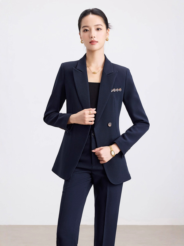 简约气质干练女神范职业西服套装秋冬高级感工作服小西装马甲套装|undefined