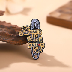 New Cross-border Retro Letter Shape Pin Badge Accessory for Couples, Dress, Backpack Personalized Lapel Pin Decoration