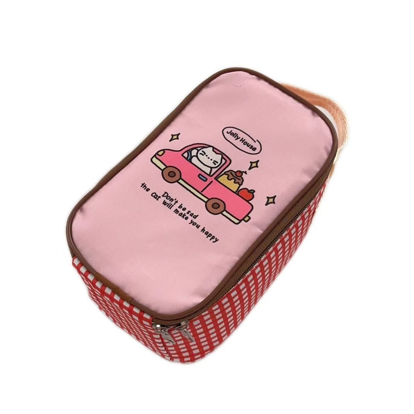 estilo japonés de dibujos animados cachorro bolsa de almuerzo de aluminio grueso bolsa de mano bolsa de oficina mini bolsa de almuerzo