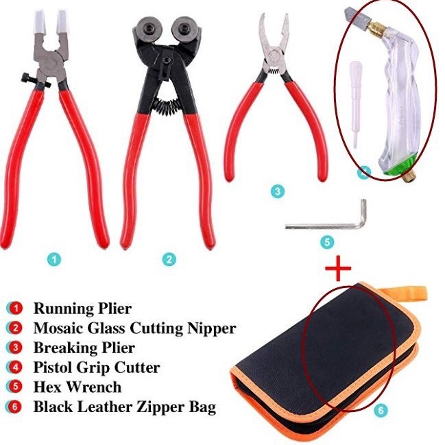 Alicates de corte de azulejos de vidrio de mosaico, alicates de azulejos, cortadores de azulejos manuales.