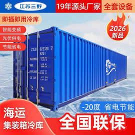 光伏发电太阳能集装箱冷库海运冷藏箱冷藏冷冻光伏太阳能板冷库