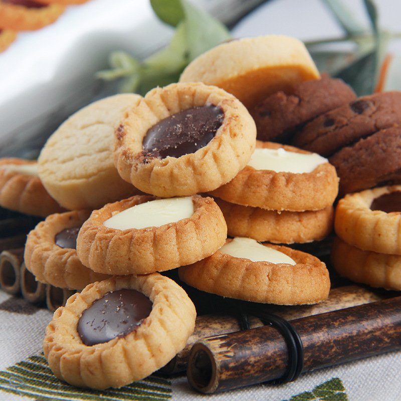 Polo Mochi Cookie with Cheese Butter Chocolate Soft and Fragrant Snack Cookies Netted Small Packaging Casual Snacks