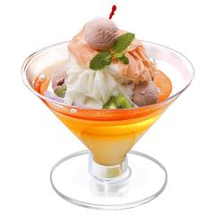 塑料慕斯杯透明高腳杯宴會派對一次性餐具雞尾酒杯紅酒杯