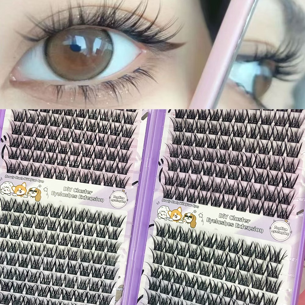 Serie de pestañas postizas transfronterizas Libro de pestañas de comercio exterior Pestañas postizas en inglés completas Pestañas postizas de gran capacidad, pelo segmentado de un solo racimo