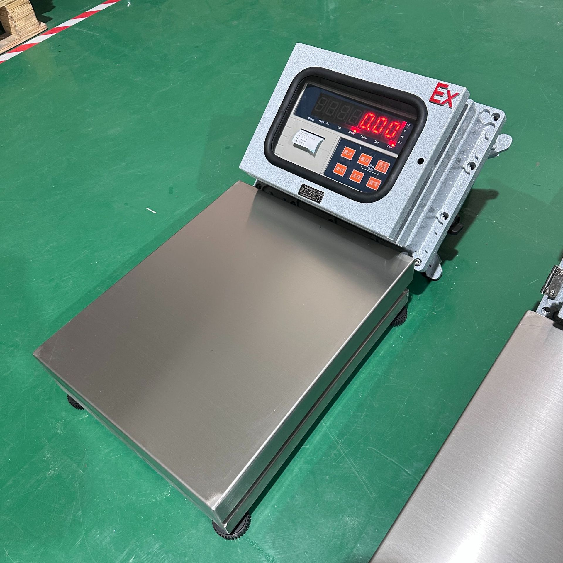 粉尘防爆电子台秤小平台称不锈钢防水防腐蚀标签打印