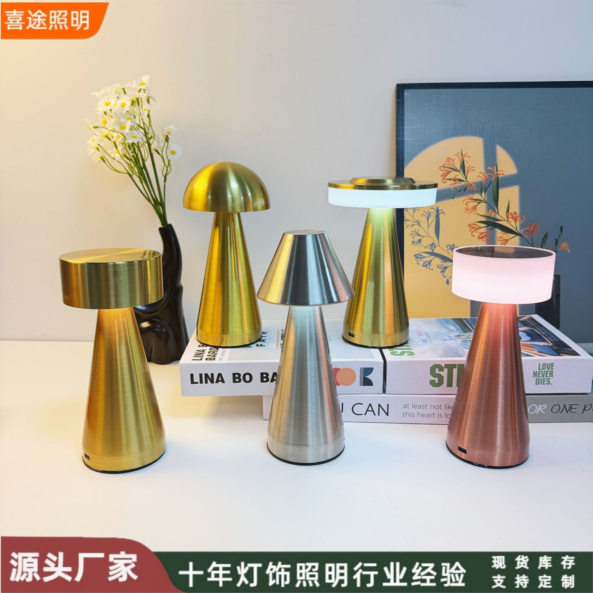 Transfronterizos sencillos lujosos lámparas de escritorio led dormitorio cabecera comedor bar atmósfera creativa decoración toque lámpara de noche image 1