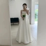 新娘外贸露背法式婚纱