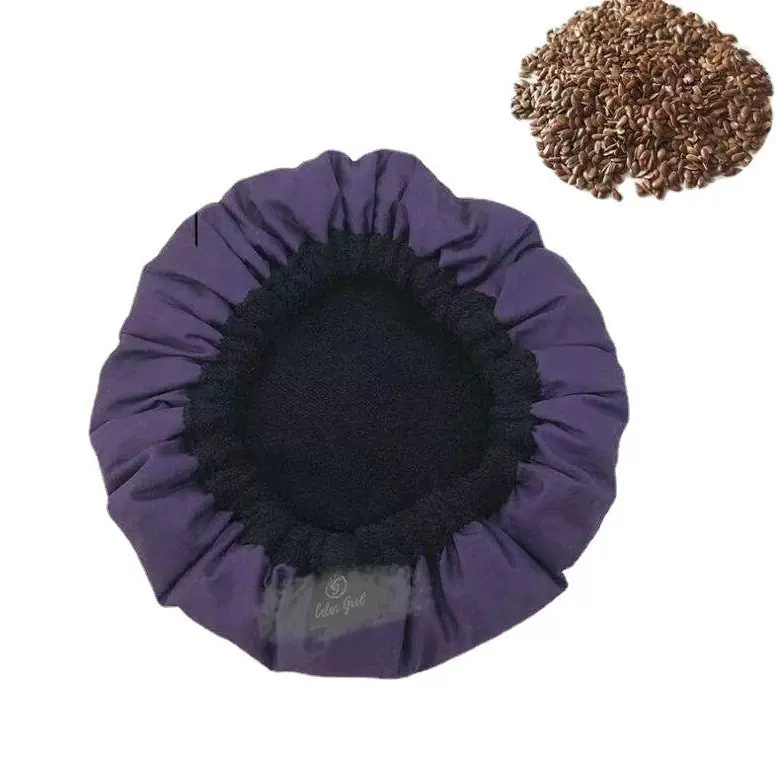 跨境亚麻籽护理帽 微波炉加热蒸帽 头发护理焗油帽加热