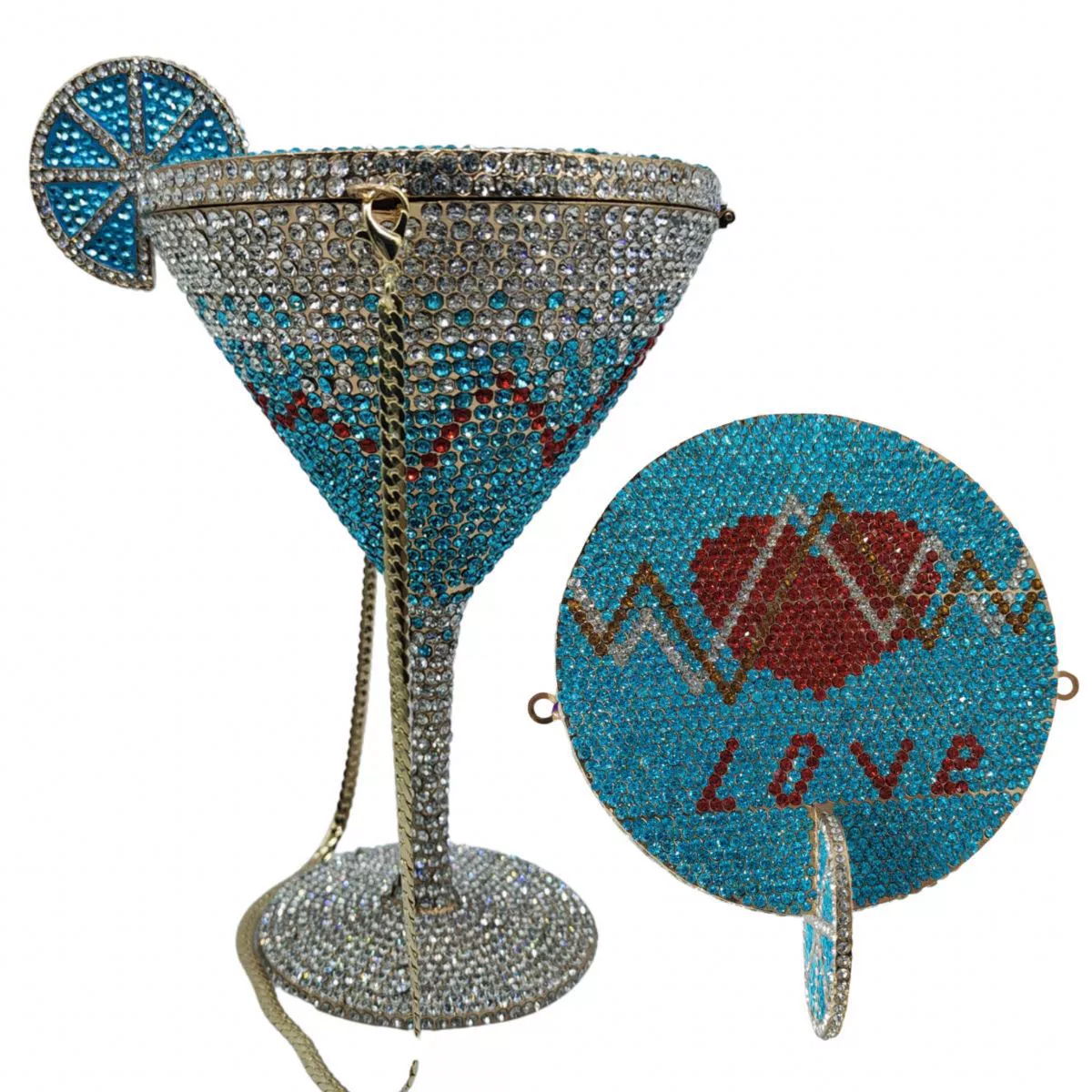 Стеклянная сумка Martini Crystal Cocktail Roulette Diamond Dinner Bag, новая бриллиантовая сумка для руки женщины