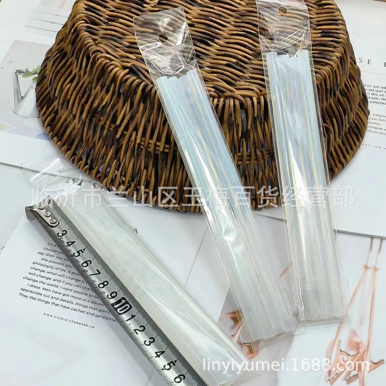 4根装热熔棒棒 透明胶条高粘热熔胶胶棒 热容胶棒