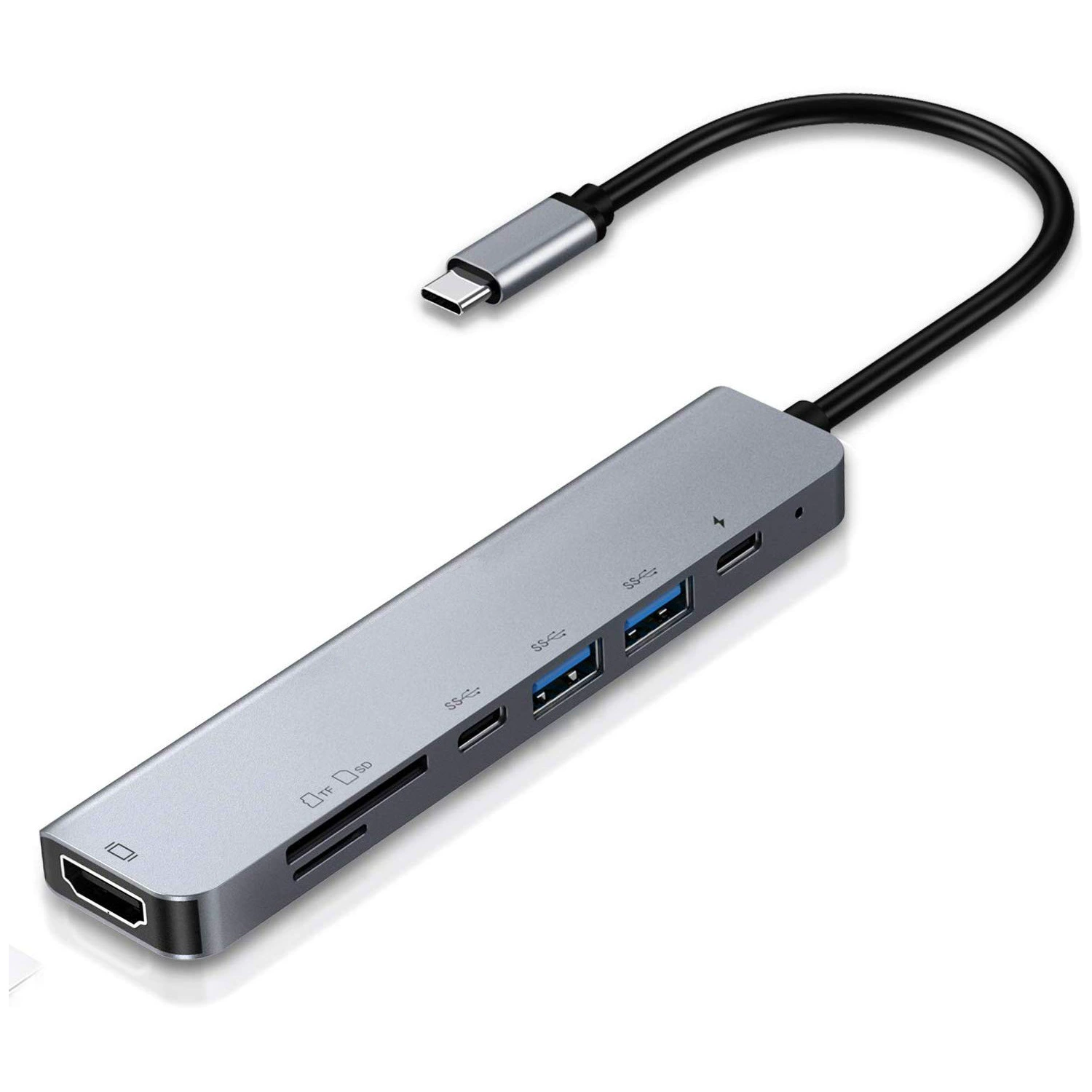 [Тип C71HUBHDMI+USB3.0*2+PD+type-c+SD+TF]