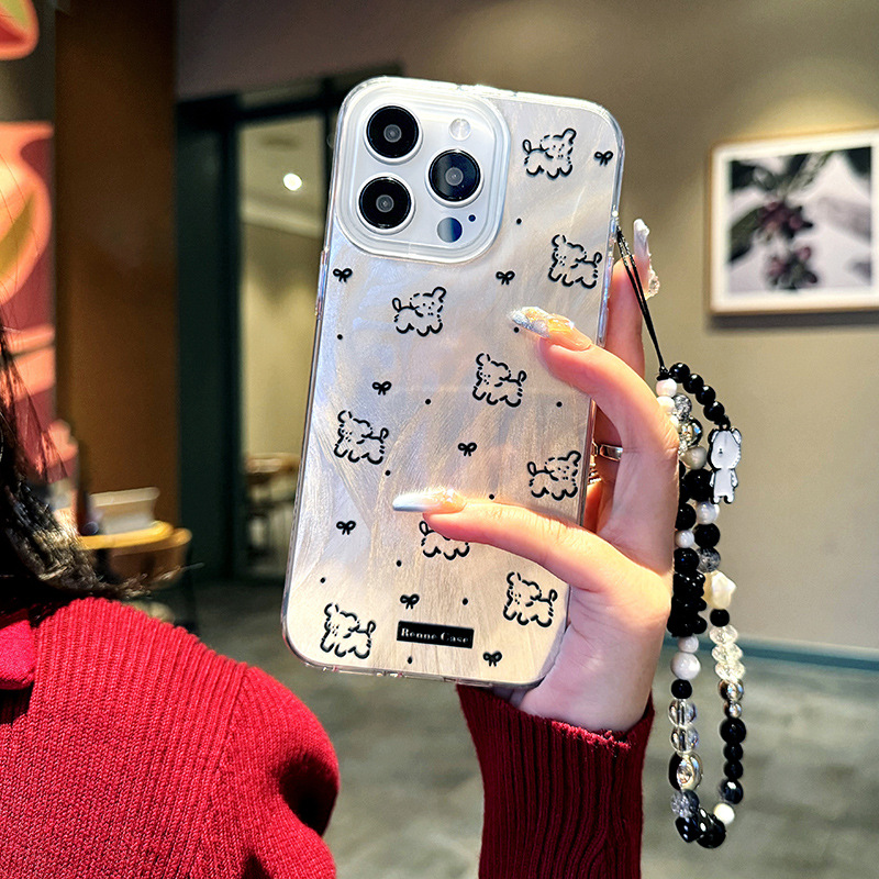 For Red Rice Note13Pro Phone Case Note12 Cartoon Butterfly Puppy Feather Yarn 14C New 9A with Lanyard