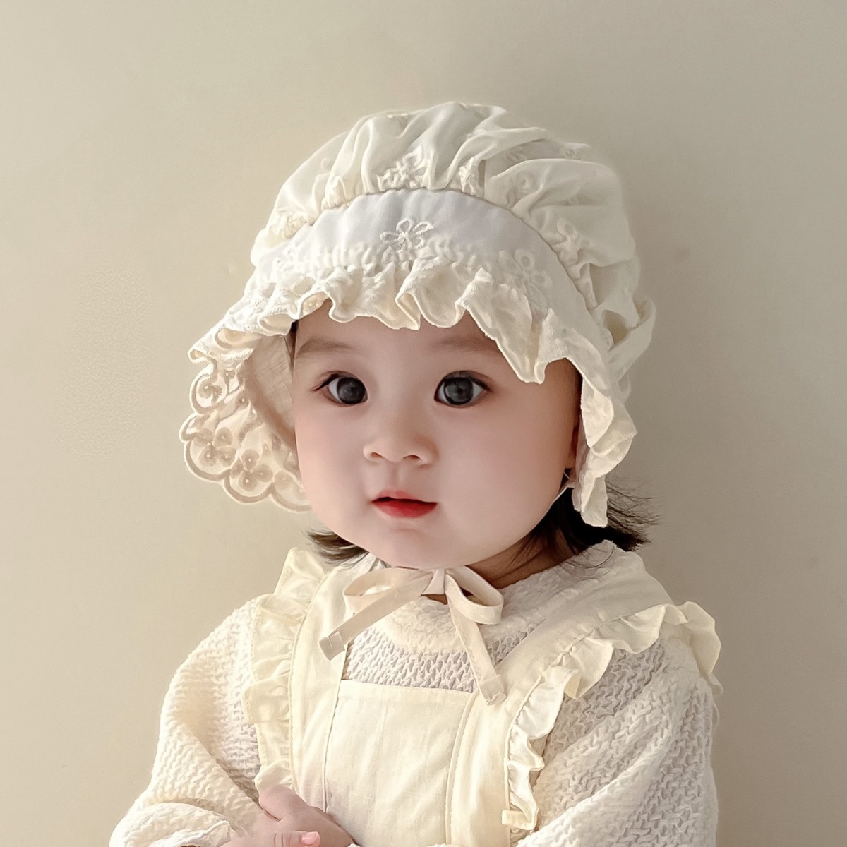 Sombrero para bebés 2024 primavera y otoño encaje princesa dulce fuera sombrero para bebés sombrero para niños sombrero para bebés