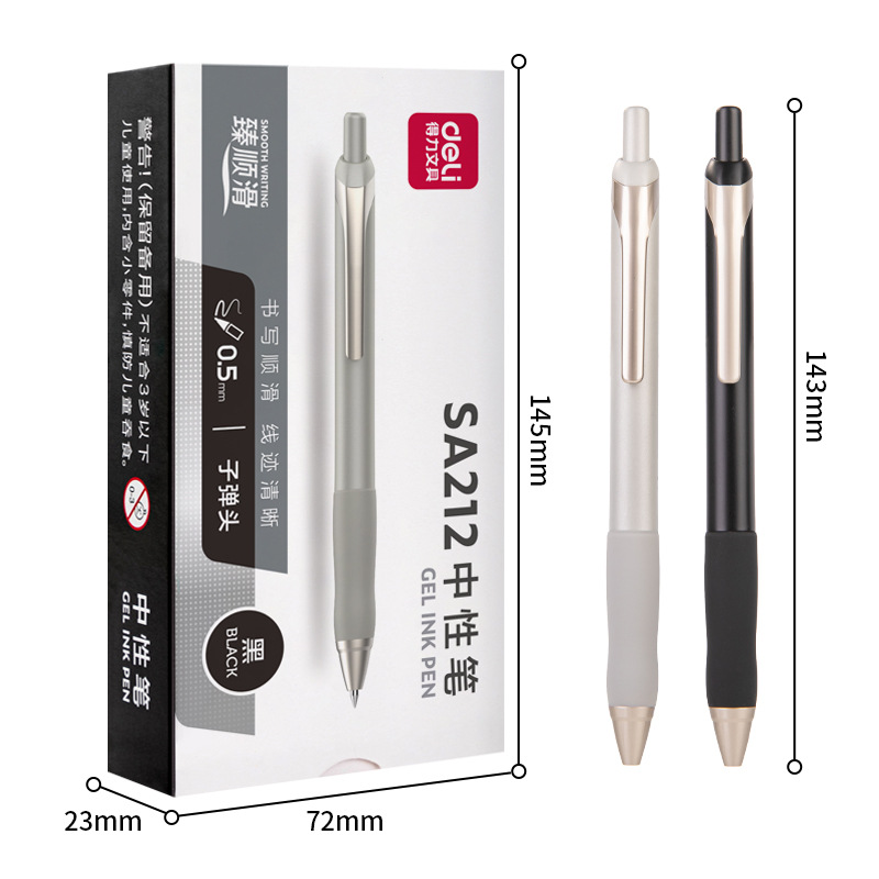 SA212 pulsación suave de 0,5 mm cabeza de bala bolígrafo neutro bolígrafo de metal barra de pintura bolígrafo de firma comercial