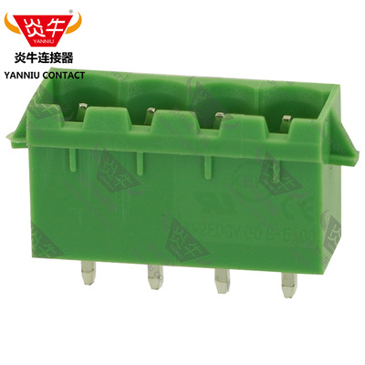 5.08mm炎牛凤凰插拔式接线端子插座YN2EDGVG/KF/MSTBVA2.5-G-RN