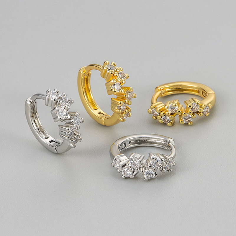 Exquisite Zircon Earrings Earrings 2025 New Trendy Niche Design High-grade Earrings Earrings Women's Daily All-match Exquisite Zircon Earrings Earrings 2025 New Trendy Niche Design High-grade Earrings Earrings Women's Daily All-match