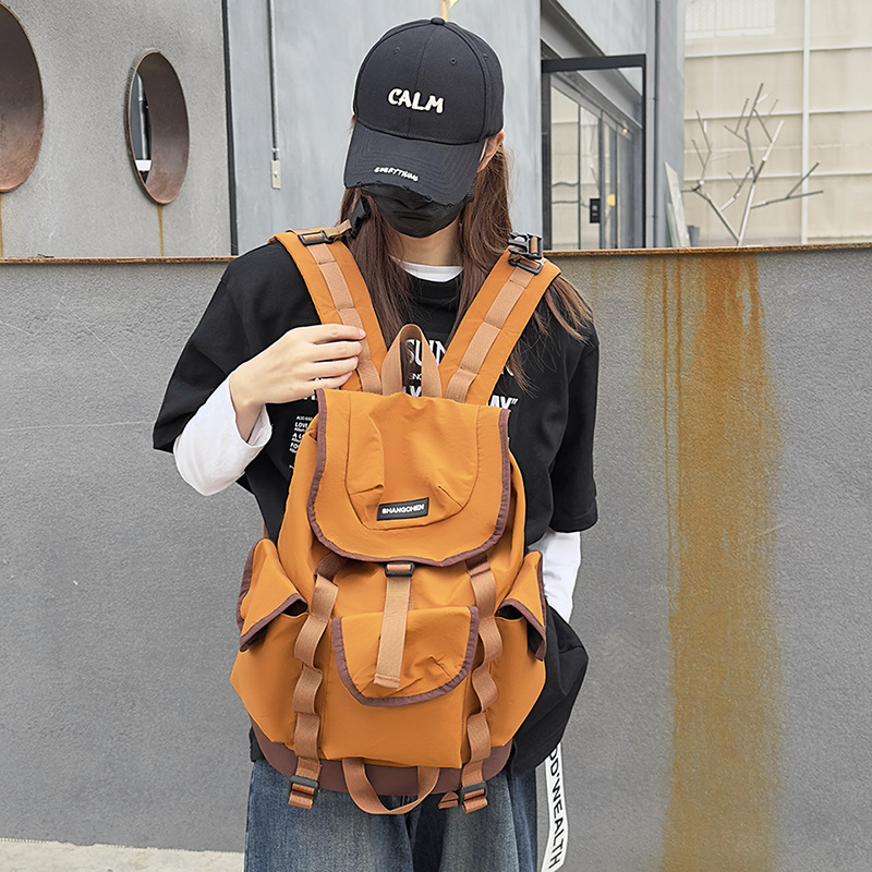 Mountaineering Bag Niche Design Trendy Brand Outdoor Unisex Waterproof Youth Hiking Backpack Travel Backpack Schoolbag