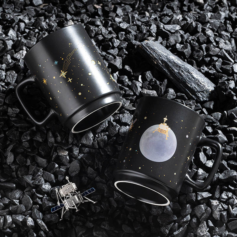 Festival del Medio Otoño Luna Ronda Taza de color de regalo corporativo de cerámica taza de temperatura taza de cambio de color taza de regalo de mano