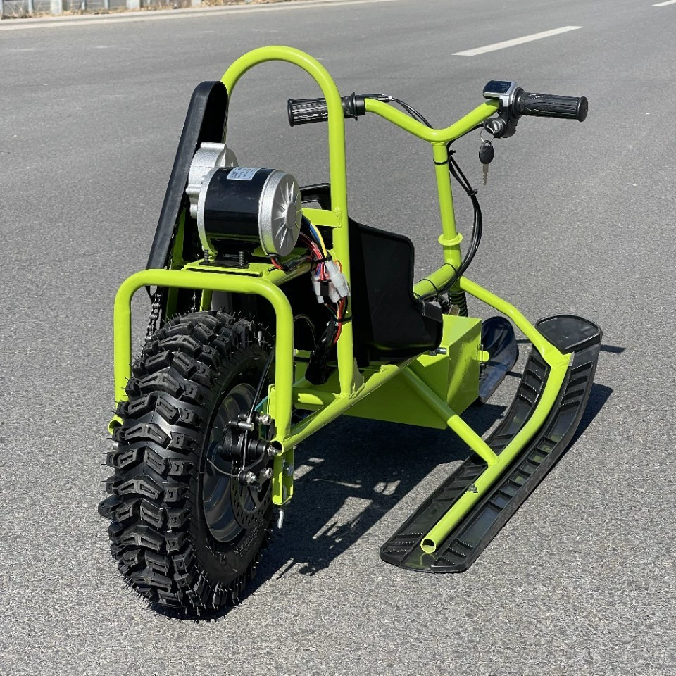 Электрический Snow Scooter (Skiper) с мотором 24В 350 Вт, съемный аккумулятор, запас хода 15 км