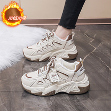 金泰利加绒冬季女鞋运动女鞋百搭黑色米色棕色一件代发