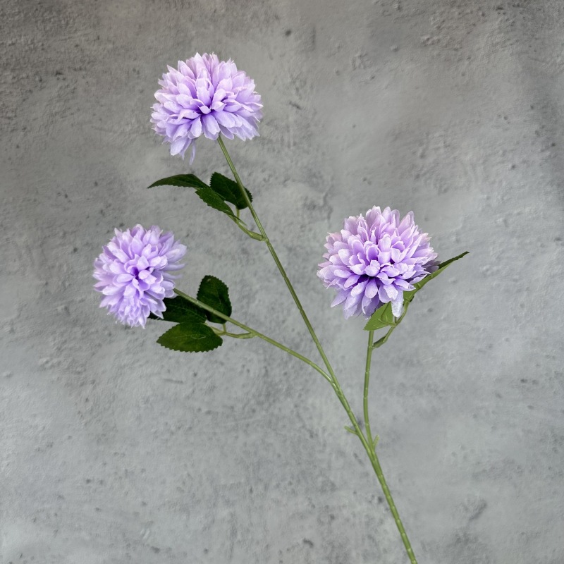 Crisantemo Artificial de 3 Cabezas, Crisantemo Ping Pong, Arreglo de Decoración para Bodas y Hogar, Hortensia, Diente de León, Adornos de Flores Artificiales al por Mayor